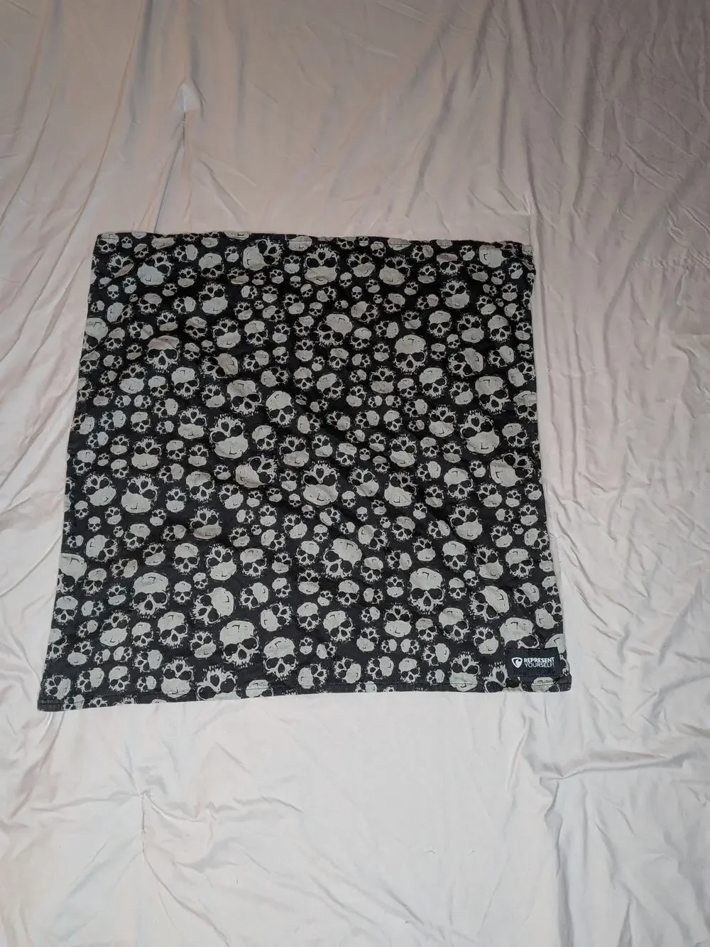 Represent Yourself Black & White All-Over Skull Print Bandana